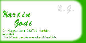 martin godi business card